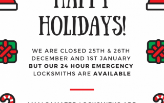 Locksmiths Available over the holiday season