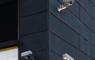 CCTV cameras on a wall, home security, locksmith Melbourne