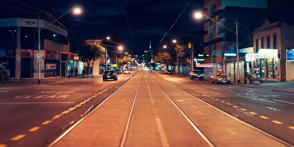 suburb in focus richmond at night